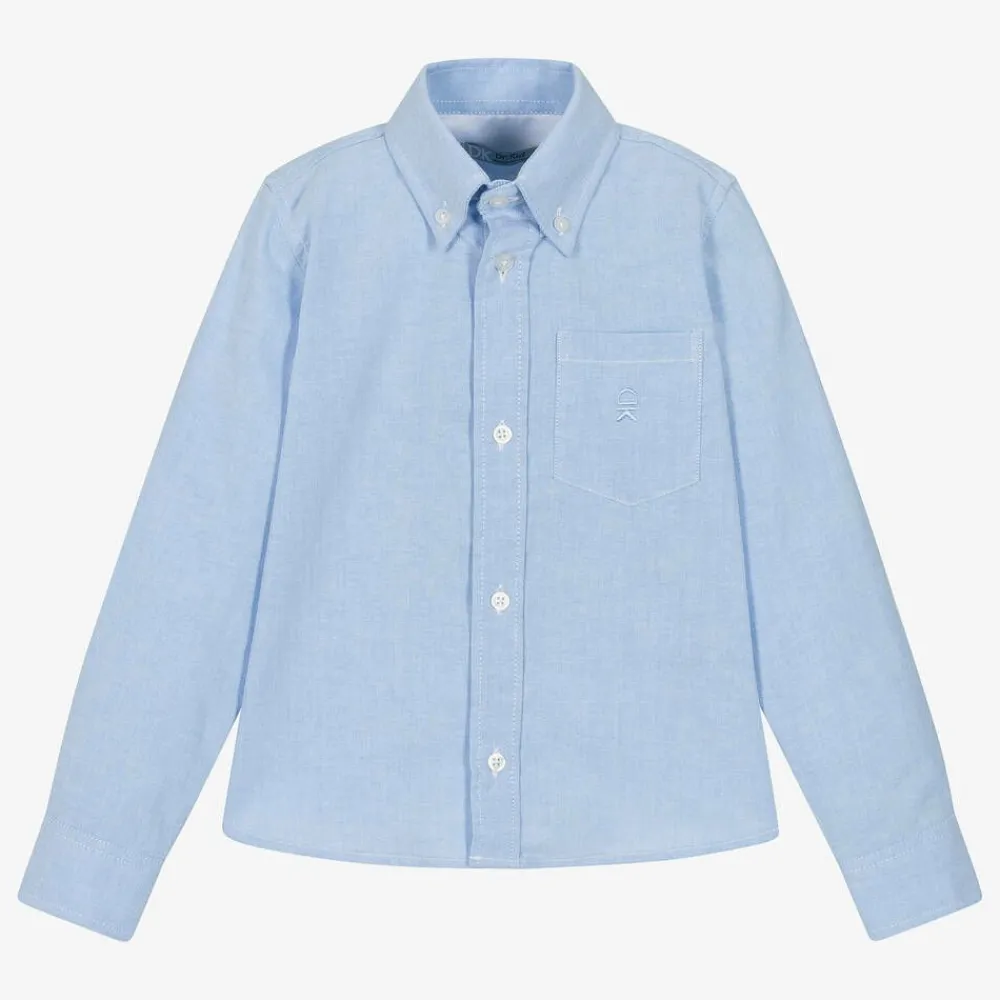 Dr. Kid Tops*Boys Blue Oxford Cotton Shirt