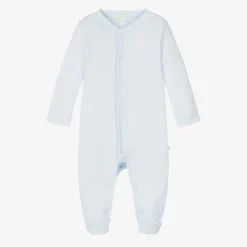 Marie-Chantal Gifts|Babysuits*Boys Blue Pima Cotton Babysuit Set