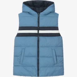 Mayoral Coats & Jackets*Boys Blue Reversible Gilet