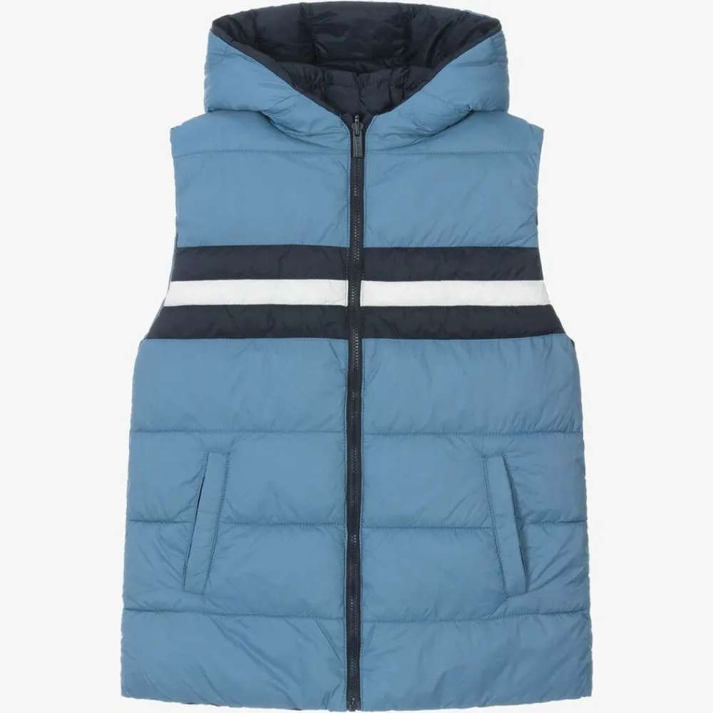 Mayoral Coats & Jackets*Boys Blue Reversible Gilet