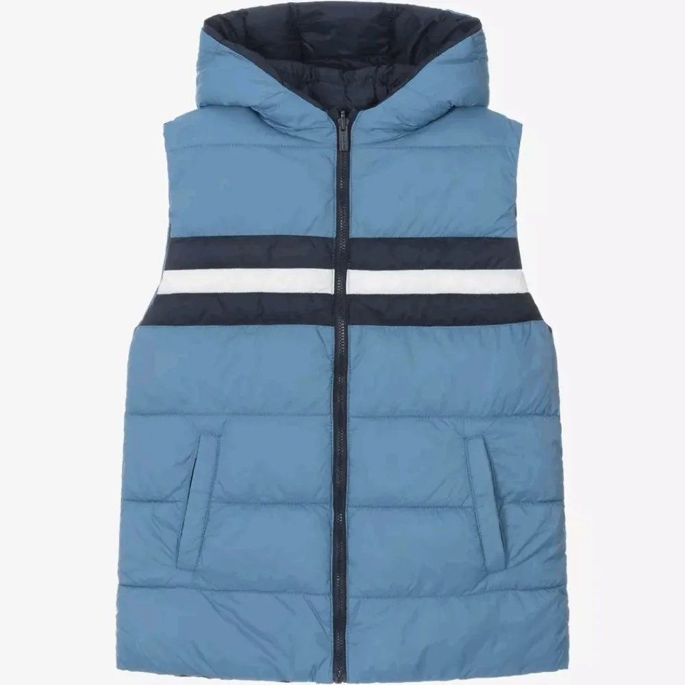 Mayoral Coats & Jackets*Boys Blue Reversible Gilet