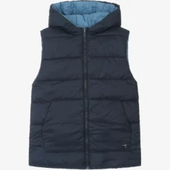 Mayoral Coats & Jackets*Boys Blue Reversible Gilet