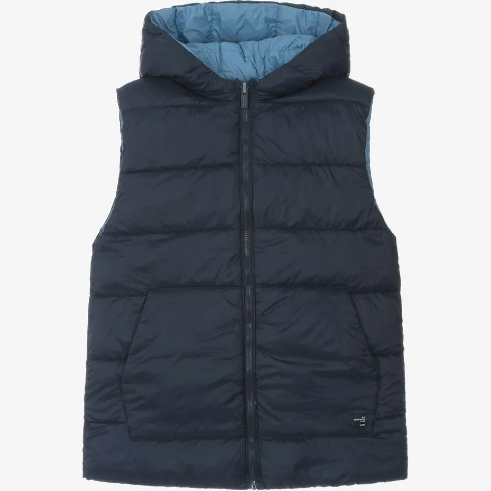 Mayoral Coats & Jackets*Boys Blue Reversible Gilet