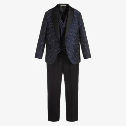 Romano Suits*Boys Blue Satin Suit