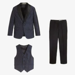 Romano Suits*Boys Blue Satin Suit