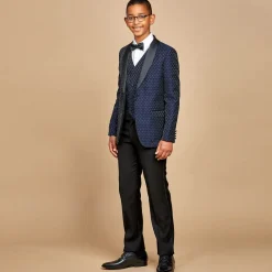 Romano Suits*Boys Blue Satin Suit