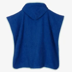 Playshoes Towels & Robes*Boys Blue Shark Cotton Poncho Towel