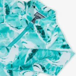 Vilebrequin Swimwear*Boys Blue Shark Print Swim Top (UPF50+)