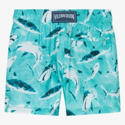 Vilebrequin Swimwear*Boys Blue Shark Print Swim Shorts