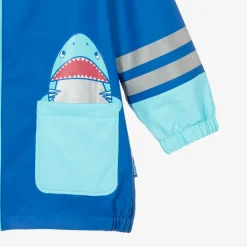 Playshoes Coats & Jackets*Boys Blue Shark Raincoat