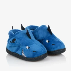 Chipmunks Slippers|Slippers*Boys Blue Shark Velcro Slippers
