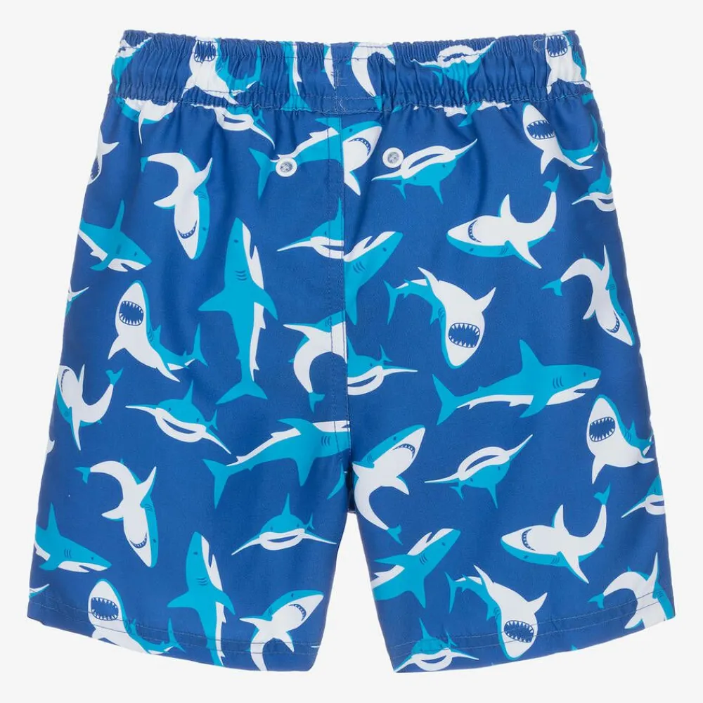 Playshoes Swimwear*Boys Blue Sharks Swim Shorts (UPF50+)