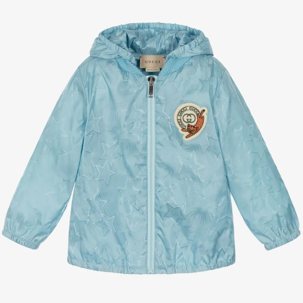 Gucci Coats & Jackets*Boys Blue Star Double G Hooded Jacket