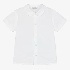 Beatrice amp; George Suits*Boys Blue Stripe Cotton & Linen Shorts Suit