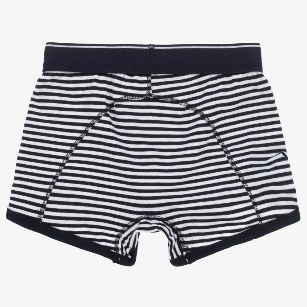 Claesens Underwear*Boys Blue Stripe Cotton Boxers (2 Pack)