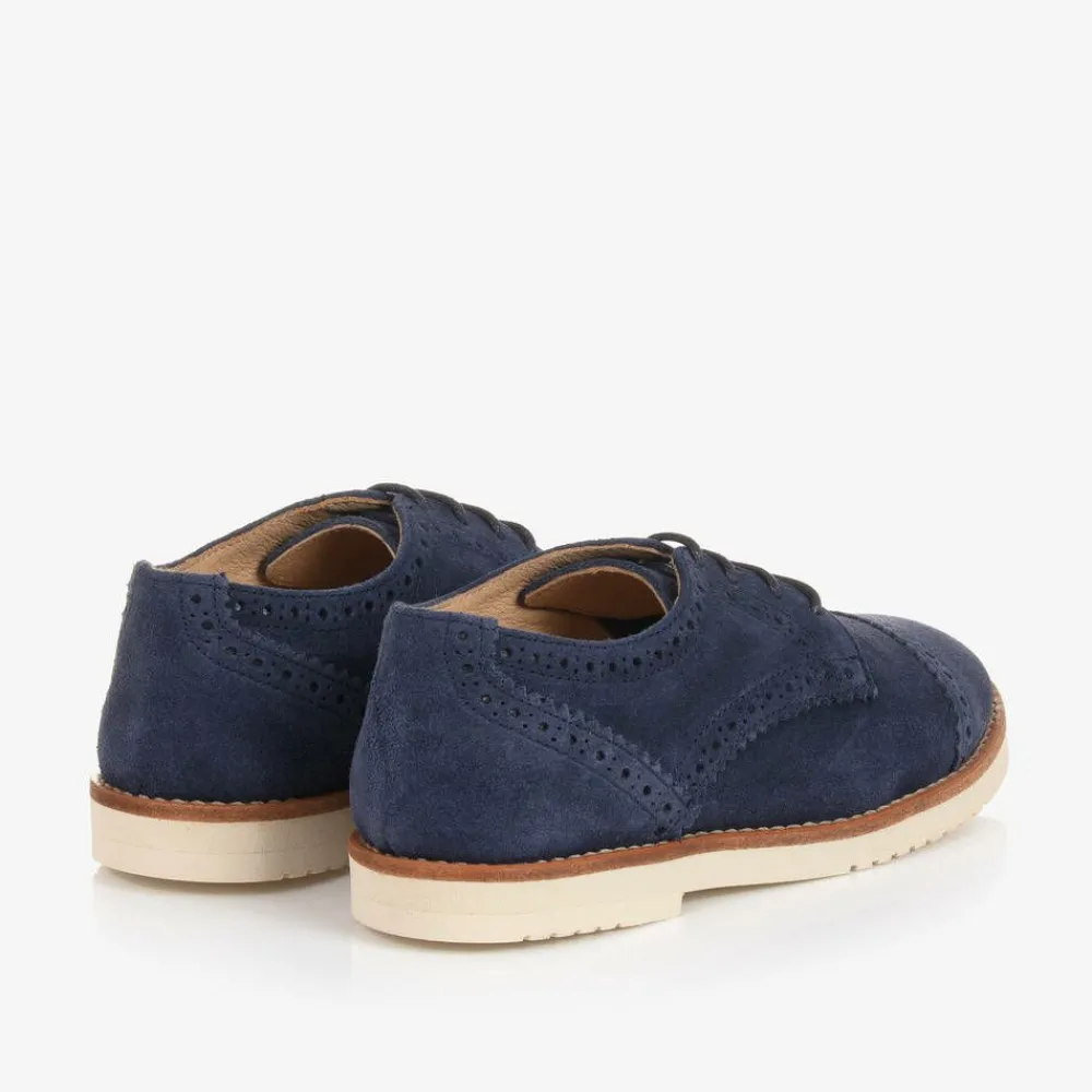 Childrens Classics Brogues|Brogues*Boys Blue Suede Leather Brogue Shoes