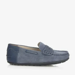 Mayoral Loafers & Moccasins|Loafers & Moccasins*Boys Blue Suede Leather Moccasins