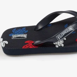Vilebrequin Flip-flops*Boys Blue Turtle Flip Flops
