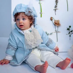 Andreeatex Suits|Suits*Boys Blue Velvet & Satin Suit