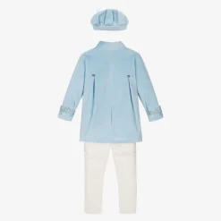 Andreeatex Suits|Suits*Boys Blue Velvet & Satin Suit