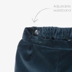 Sarah Louise Outfit Sets|Outfit Sets*Boys Blue Velvet Hand-Smocked Buster Suit