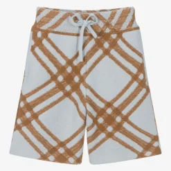 Burberry Shorts*Boys Blue Wool & Cashmere Shorts SlateBlue