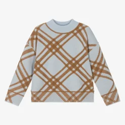 Burberry Tops*Boys Blue Wool & Cashmere Sweater SlateBlue