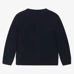 Piccola Speranza Tops*Boys Blue Wool Knit Cardigan