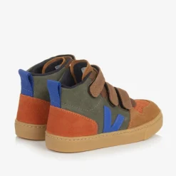 VEJA Trainers*Boys Brown & Blue Suede Leather V-10 Trainers