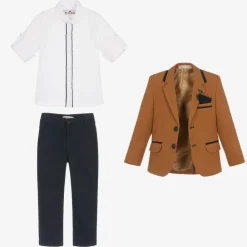 Beau KiD Suits*Boys Brown & Blue Suit