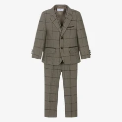 Beau KiD Suits*Boys Brown Check Suit