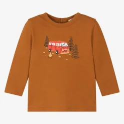 Carrément Beau Tops*Boys Brown Cotton Top
