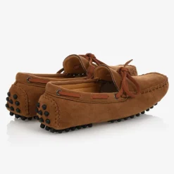 Romano Loafers & Moccasins|Loafers & Moccasins*Boys Brown Faux Suede Moccasins