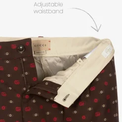 Gucci Trousers*Boys Brown GG Wool Trousers