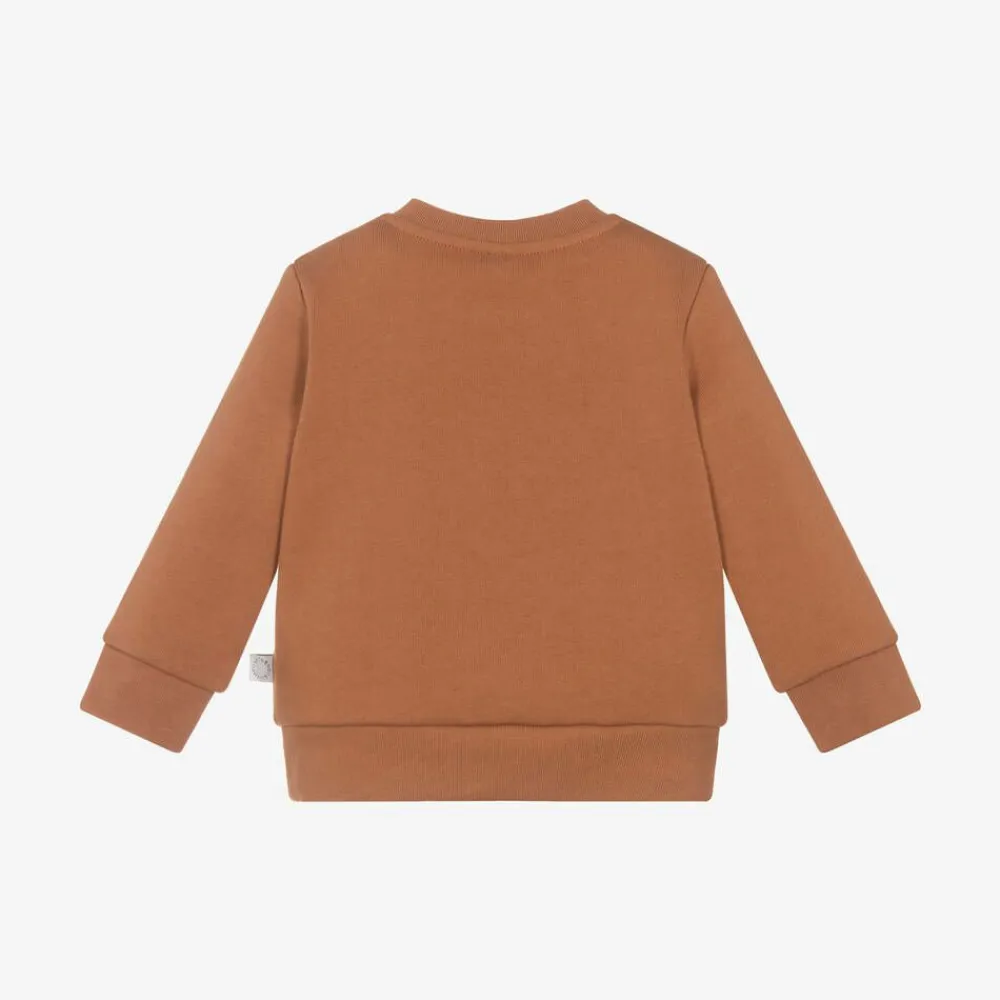 Stella McCartney Kids Tops*Boys Brown Horse Cotton Sweatshirt