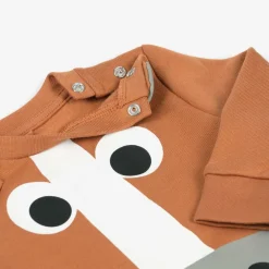 Stella McCartney Kids Tops*Boys Brown Horse Cotton Sweatshirt