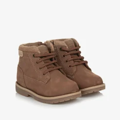 Mayoral Boots|Boots*Boys Brown Leather Lace-Up Boots