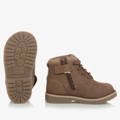 Mayoral Boots|Boots*Boys Brown Leather Lace-Up Boots