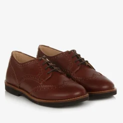 Beatrice amp; George Traditional Shoes|Brogues*Boys Brown Leather Lace-Up Brogues