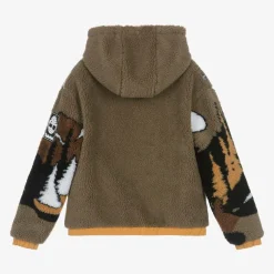 Timberland Tops*Boys Brown Mountain Fleece Zip-up Hoodie