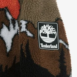 Timberland Tops*Boys Brown Mountain Fleece Zip-up Hoodie