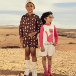 Mini Rodini Shorts*Boys Brown Organic Cotton Paisley Shorts