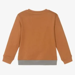 Stella McCartney Kids Tops*Boys Brown Organic Horse Sweatshirt