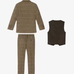 House of Cavani Suits*Boys Brown Tweed Albert Suit