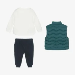 Mayoral Outfit Sets*Boys Green & Blue Trouser Set
