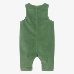 Petit Bateau Trousers*Boys Green Corduroy Dungarees