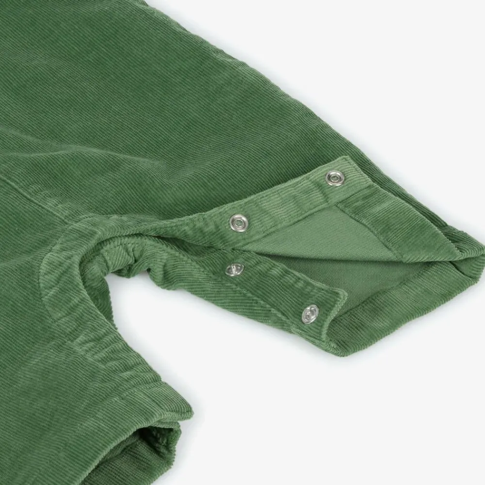 Petit Bateau Trousers*Boys Green Corduroy Dungarees