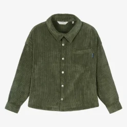 Palm Angels Tops*Boys Green Corduroy Overshirt