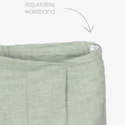 Beatrice amp; George Suits*Boys Green Cotton & Linen Shorts Suit