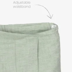 Beatrice amp; George Suits|Suits*Boys Green Cotton & Linen Waistcoat Suit